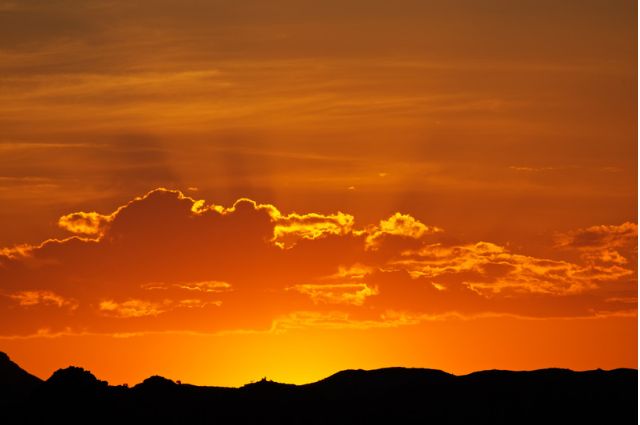 アフリカの夕陽の画像