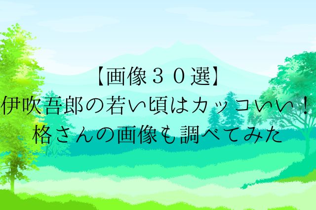 【画像３０選】伊吹吾郎の若い頃はカッコいい！格さんの画像も調べてみたの画像