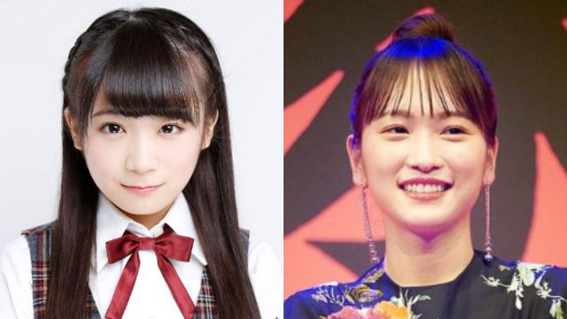 秋元真夏と川栄李奈の比較（輪郭・目元）